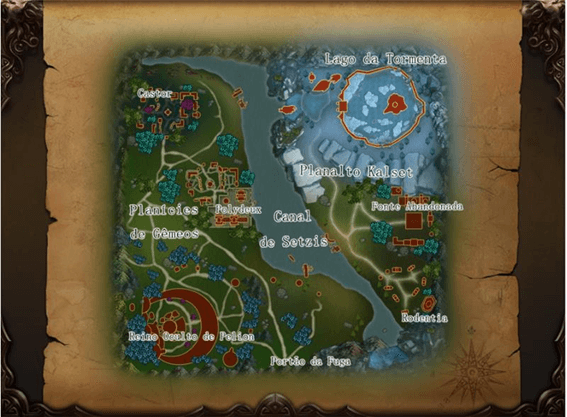 Visão geral do mapa da Batalha da Sobrevivência